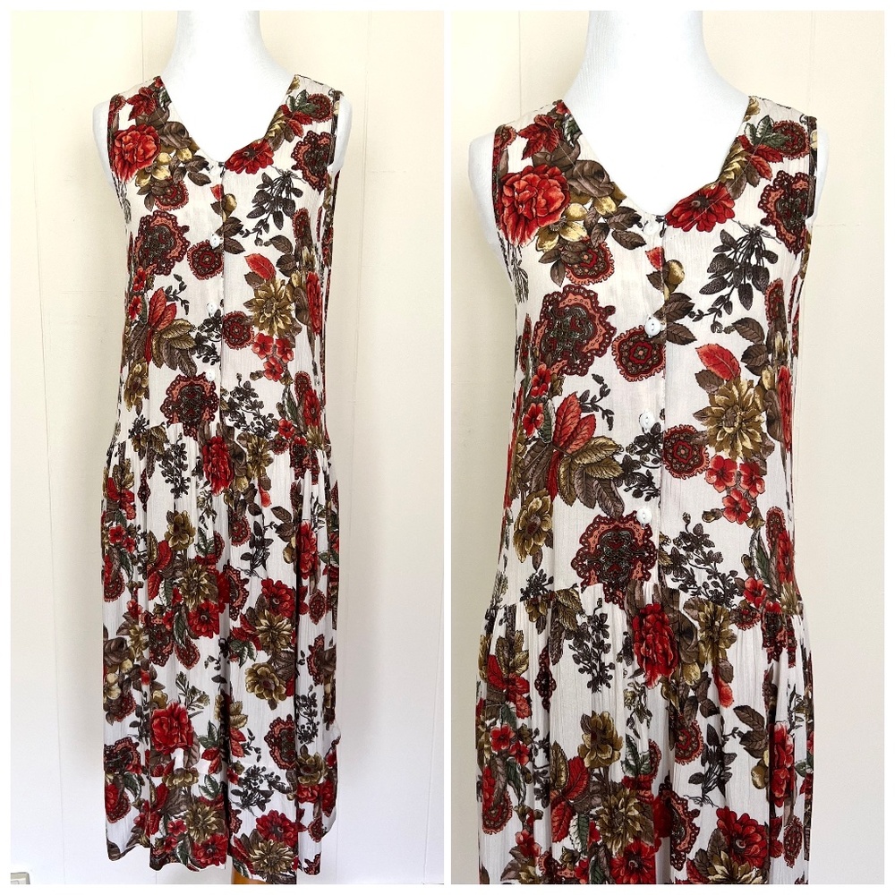 VTG 90's Cottagecore Midi Dress